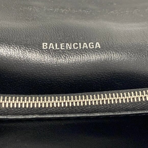 BALENCIAGA Crush Medium Black Denim Shoulder Bag - Picture 15 of 16